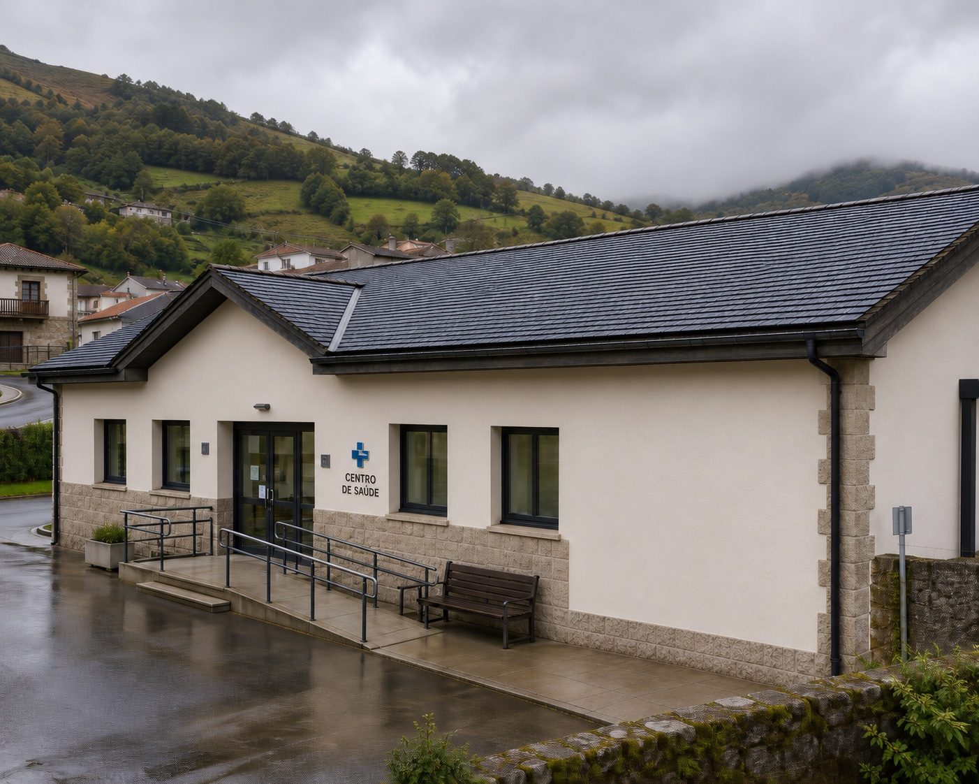 Centro de salud en un entorno rural